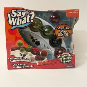 Say What? Famous Unscramble Phrase Mattel Electronic Game by Radica 2007 NEW